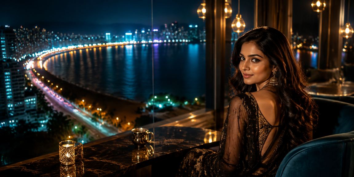 Mumbai Marine Drive with casino lifestyle background